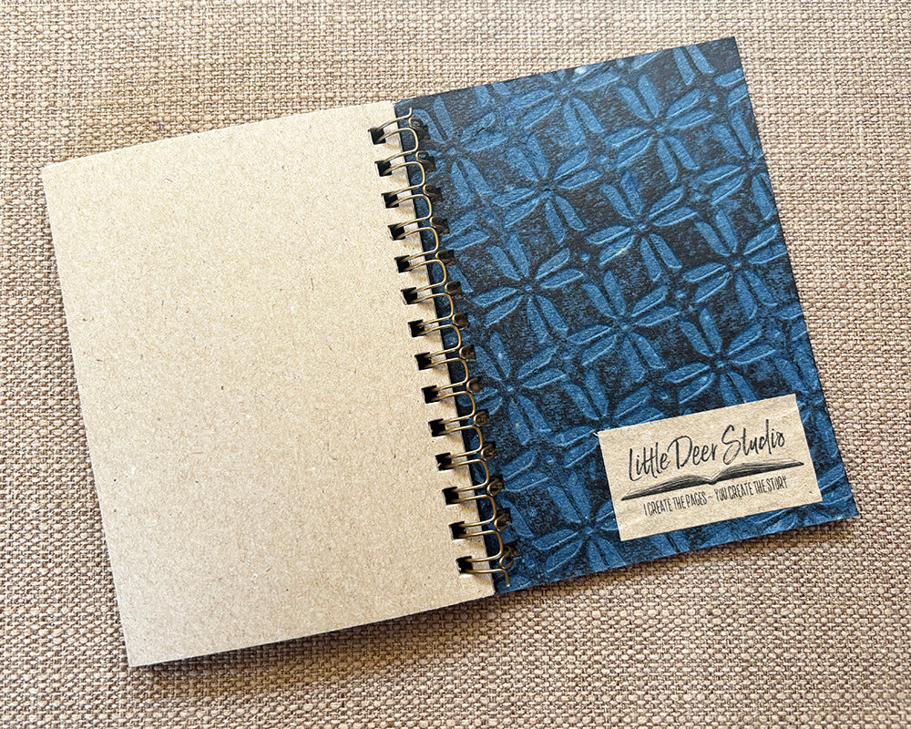Small embossed notebook - Denim Blue