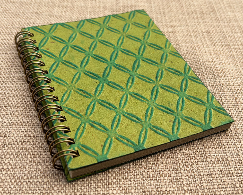 Small embossed notebook - Grass Green
