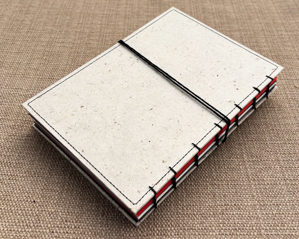 back cover of hand bound journal by Little Deer Studio