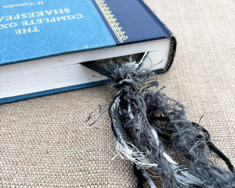 Patchwork Bookmark - Black