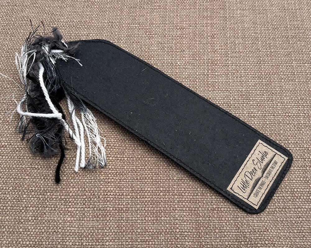 Patchwork Bookmark - Black