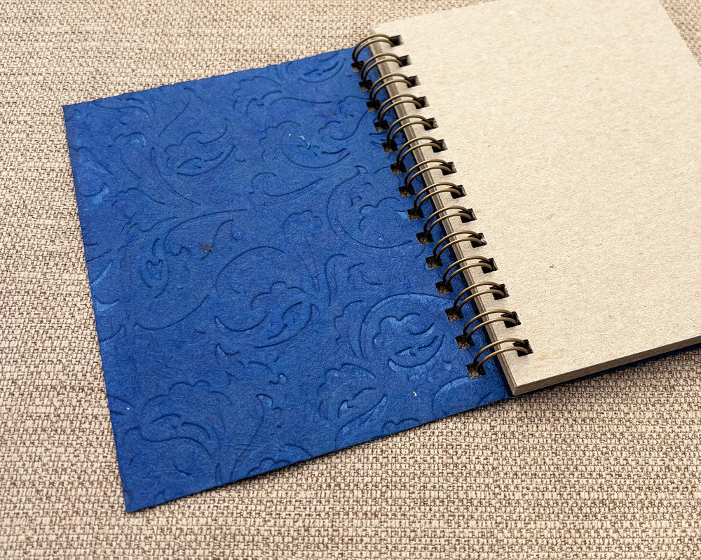 Small embossed notebook - Dark Blue