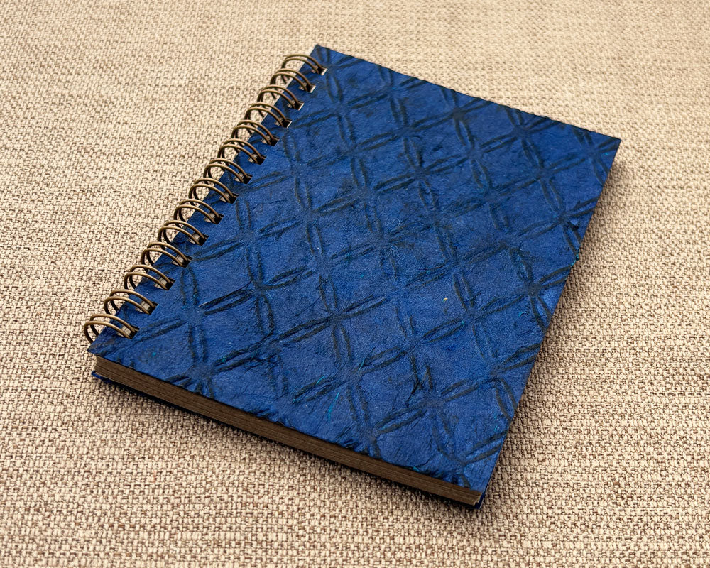 Small embossed notebook - Dark Blue