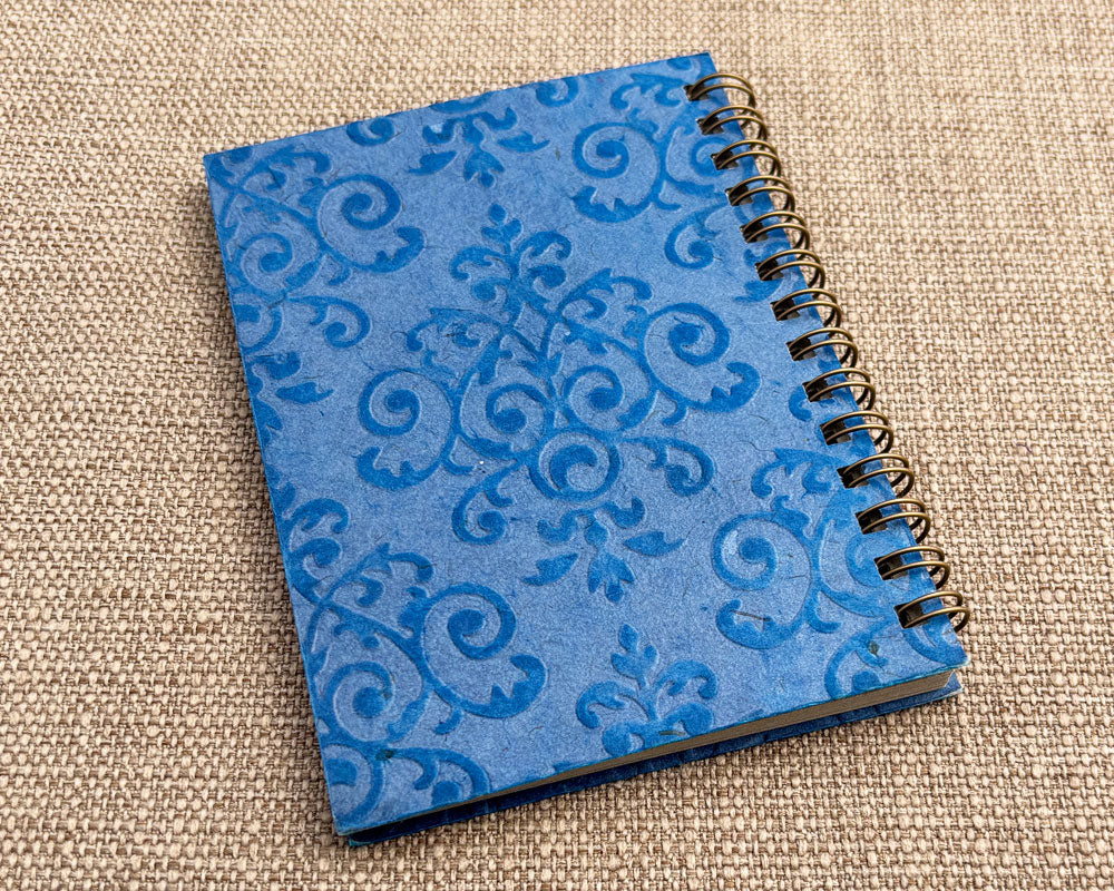 Small embossed notebook - Sky Blue