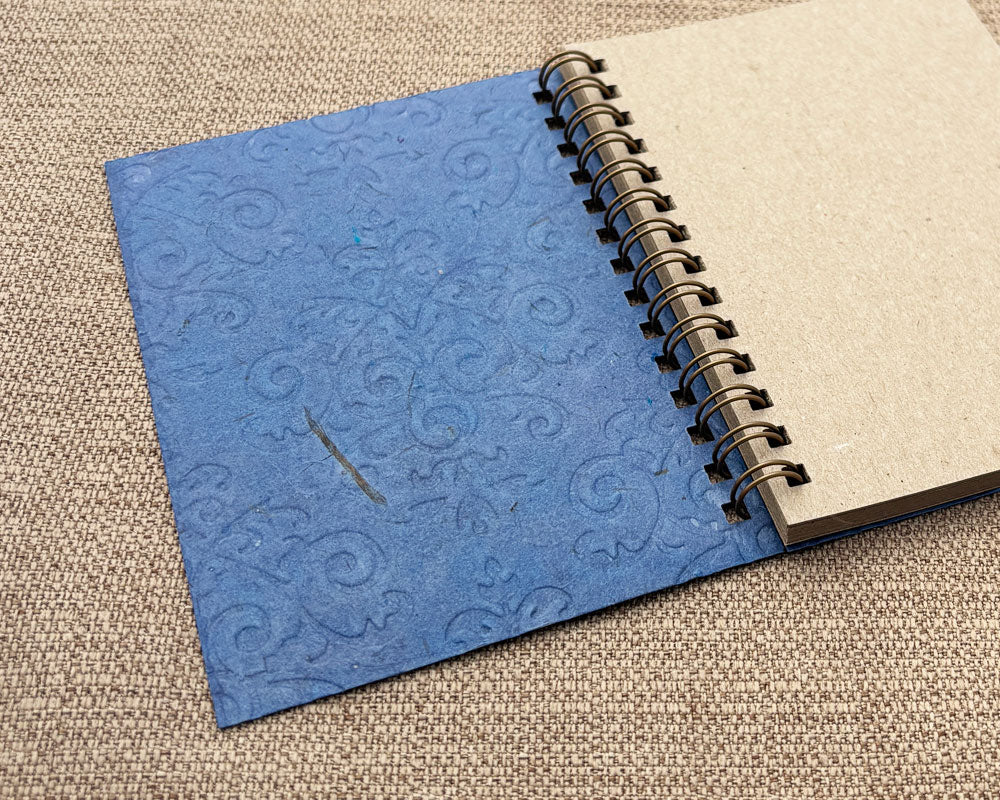 Small embossed notebook - Sky Blue