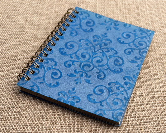 Small embossed notebook - Sky Blue