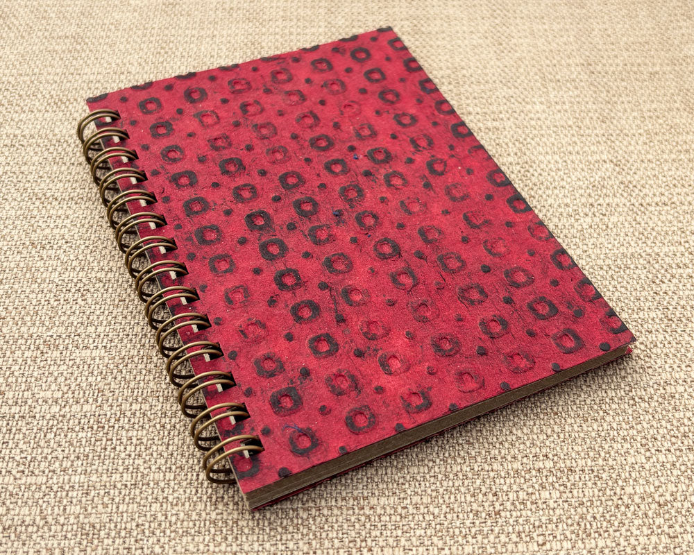 Small embossed notebook - Burgundy