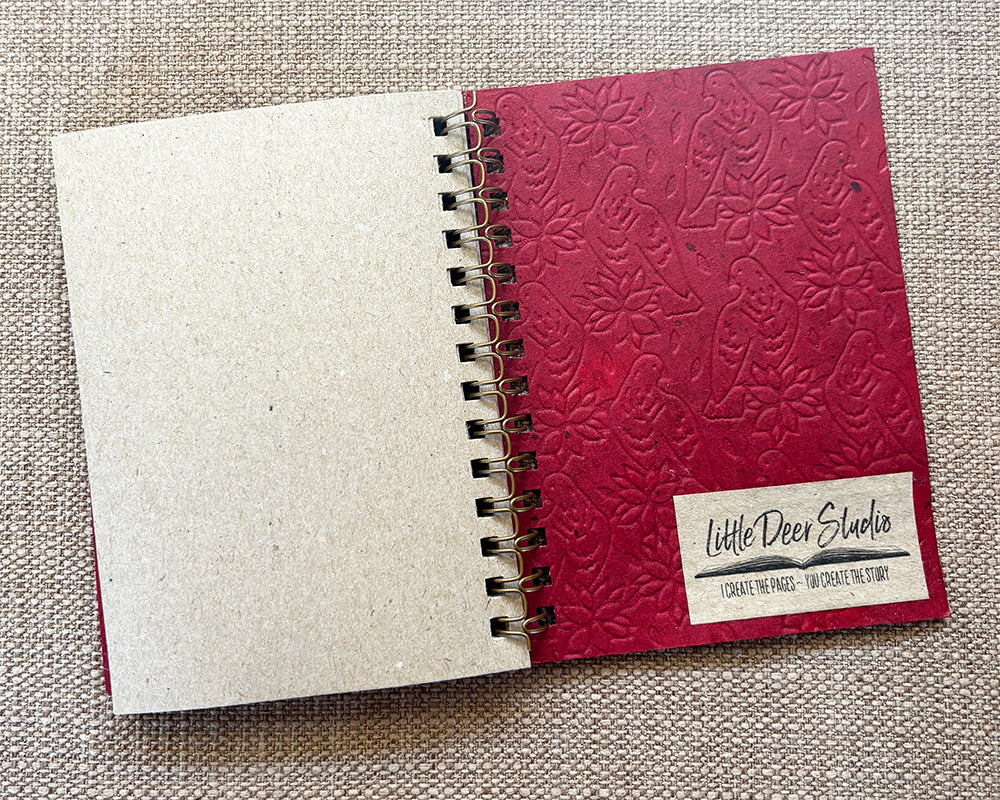 Small embossed notebook - Burgundy