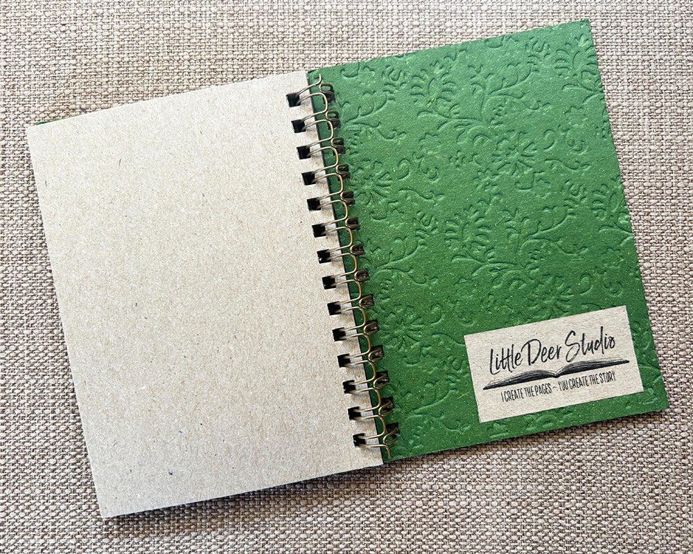 Small embossed notebook - Forest Green