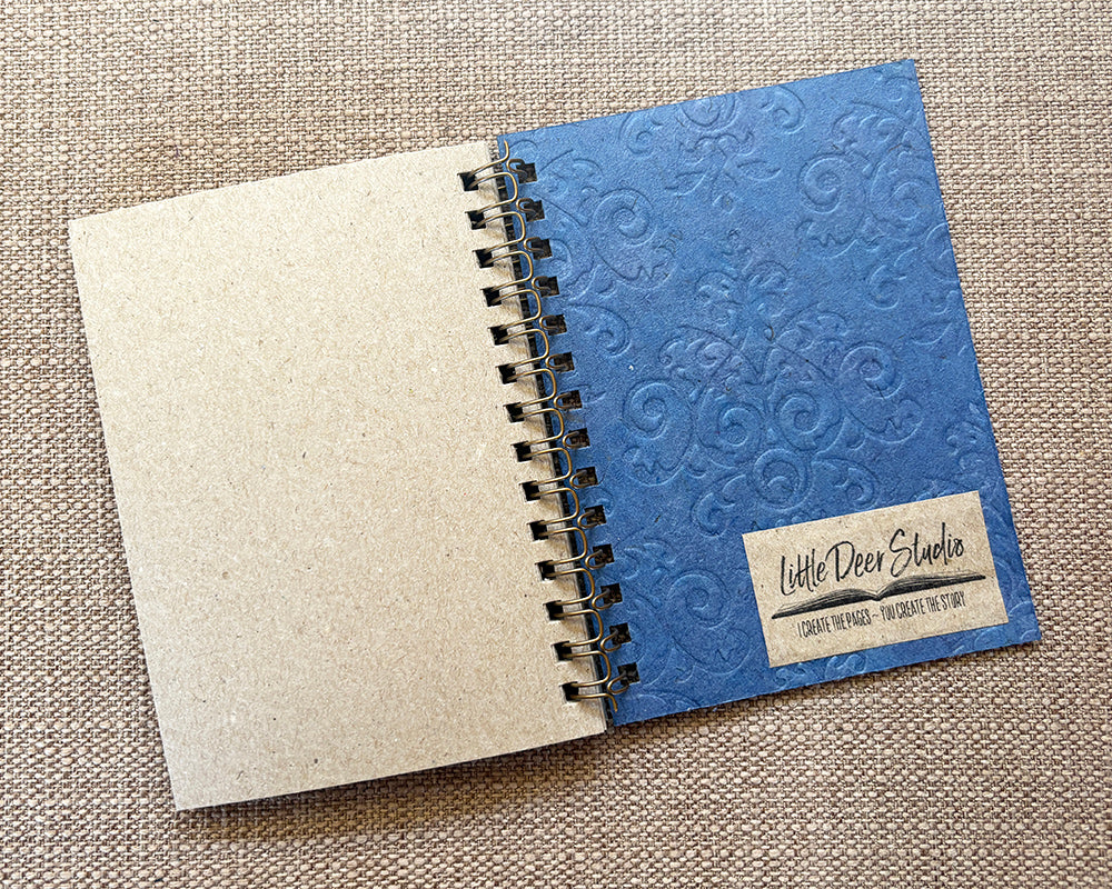 Small embossed notebook - Sky Blue