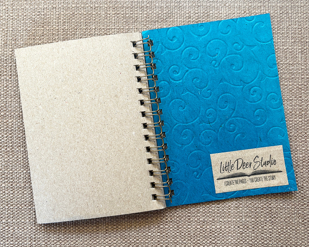 Small embossed notebook - Turquoise