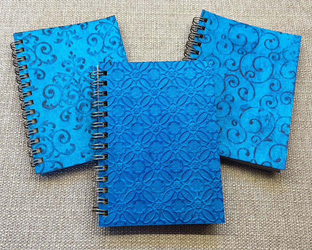 Small embossed notebook - Turquoise