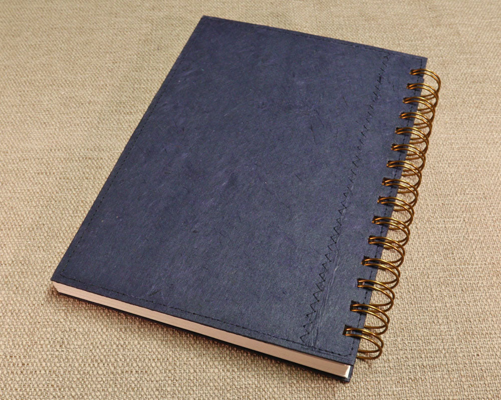 back cover blue patchwork notebook