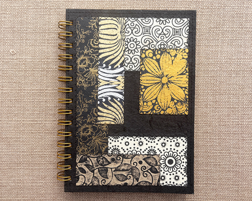 A5 Patchwork Notebook Black