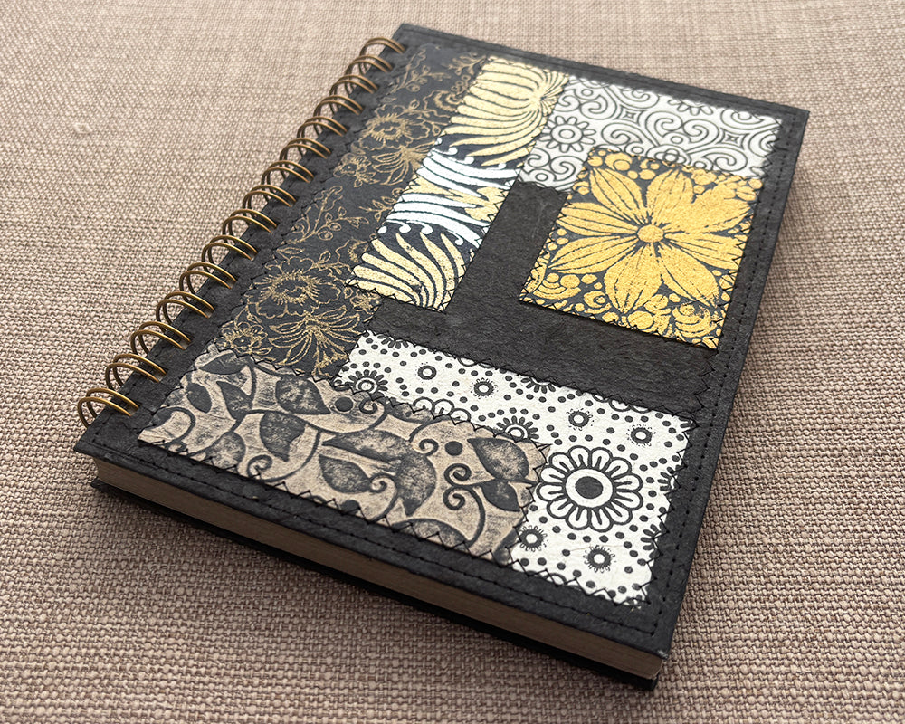 A5 Patchwork Notebook Black