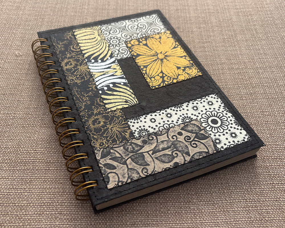 A5 Patchwork Notebook Black
