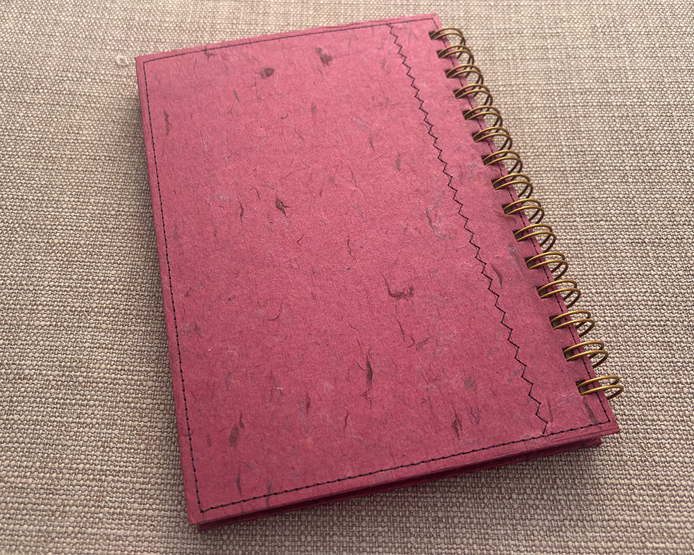 A5 Patchwork Notebook Red