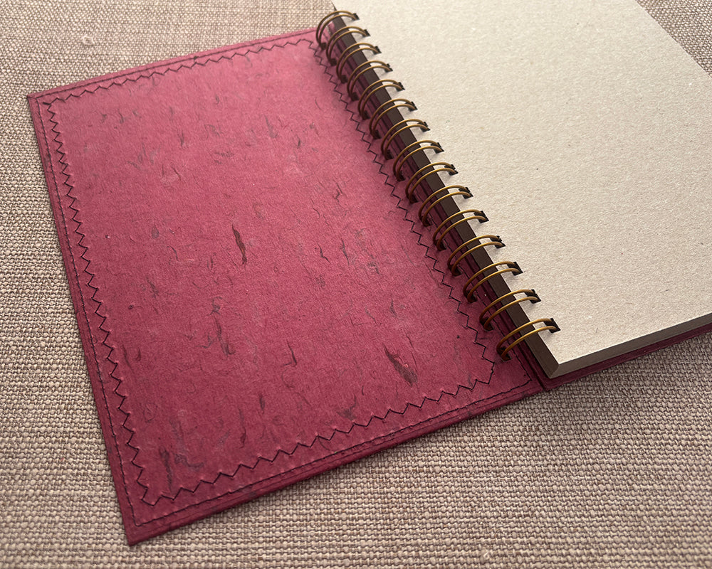 A5 Patchwork Notebook Red