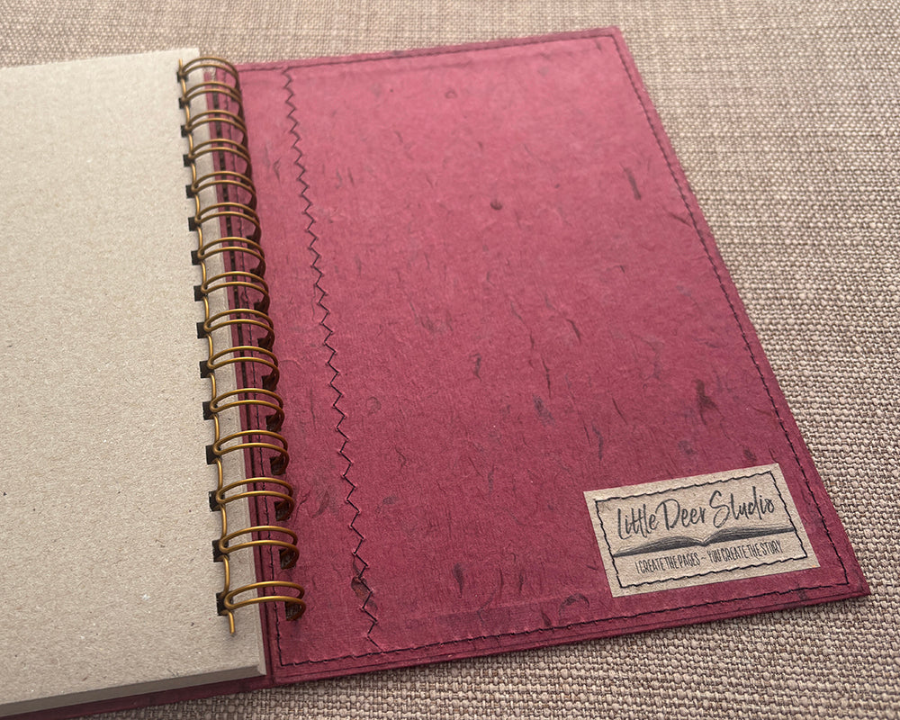 A5 Patchwork Notebook Red