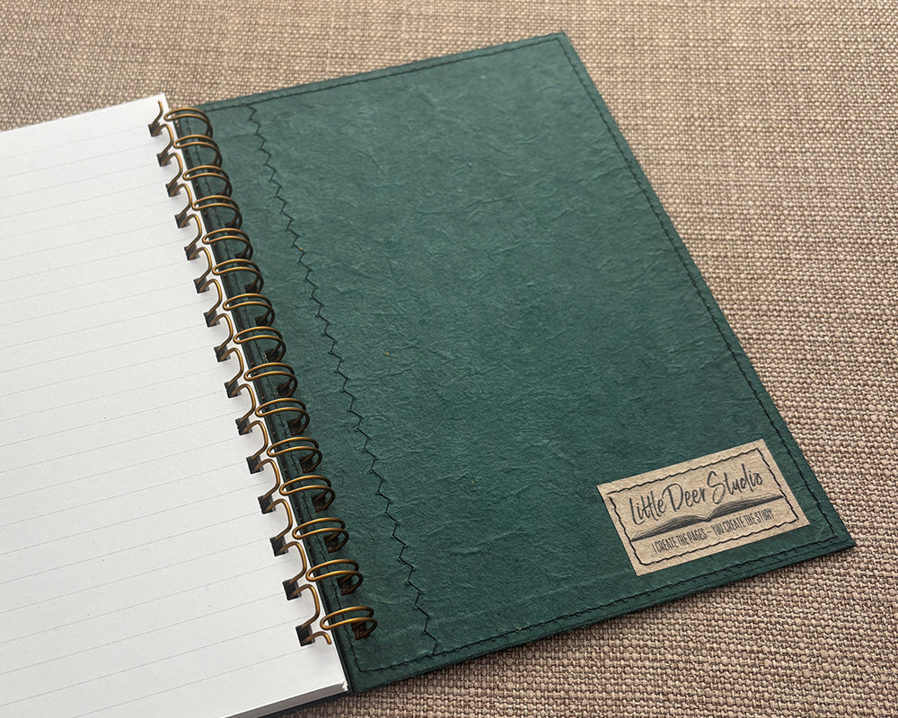 A5 Patchwork Notebook Green