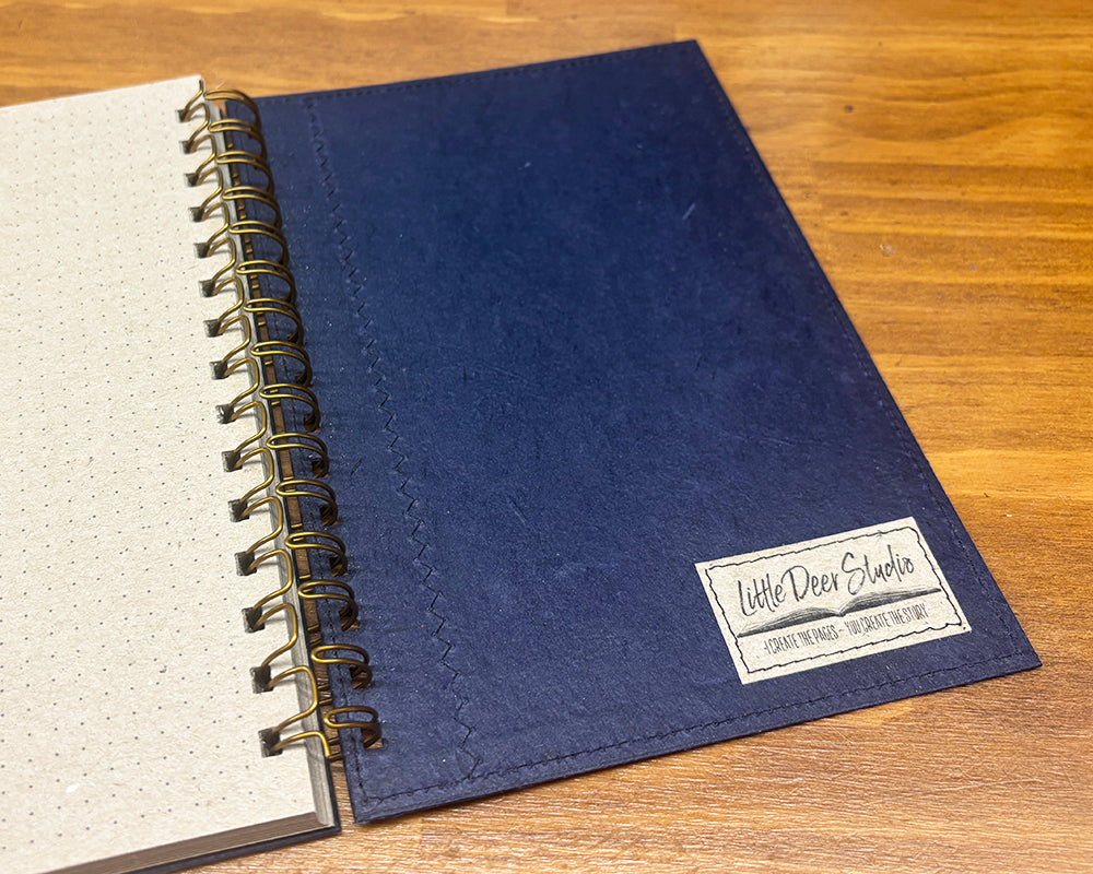 A5 Patchwork Notebook Blue