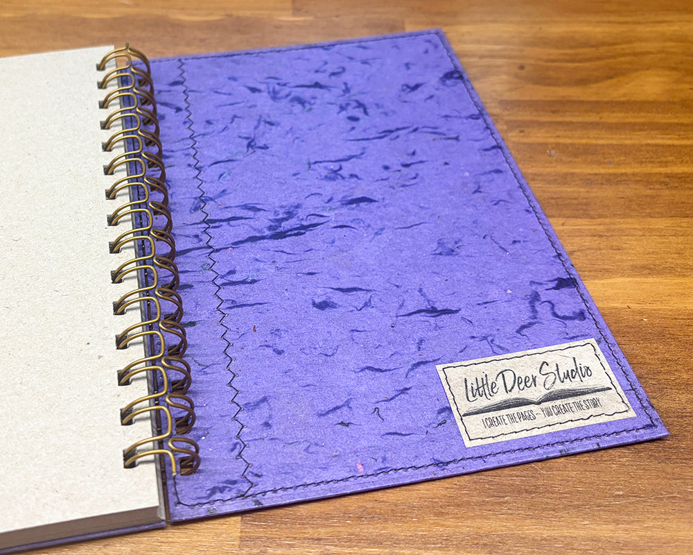 A5 Patchwork Notebook Purple