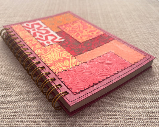 A5 Patchwork Notebook Red
