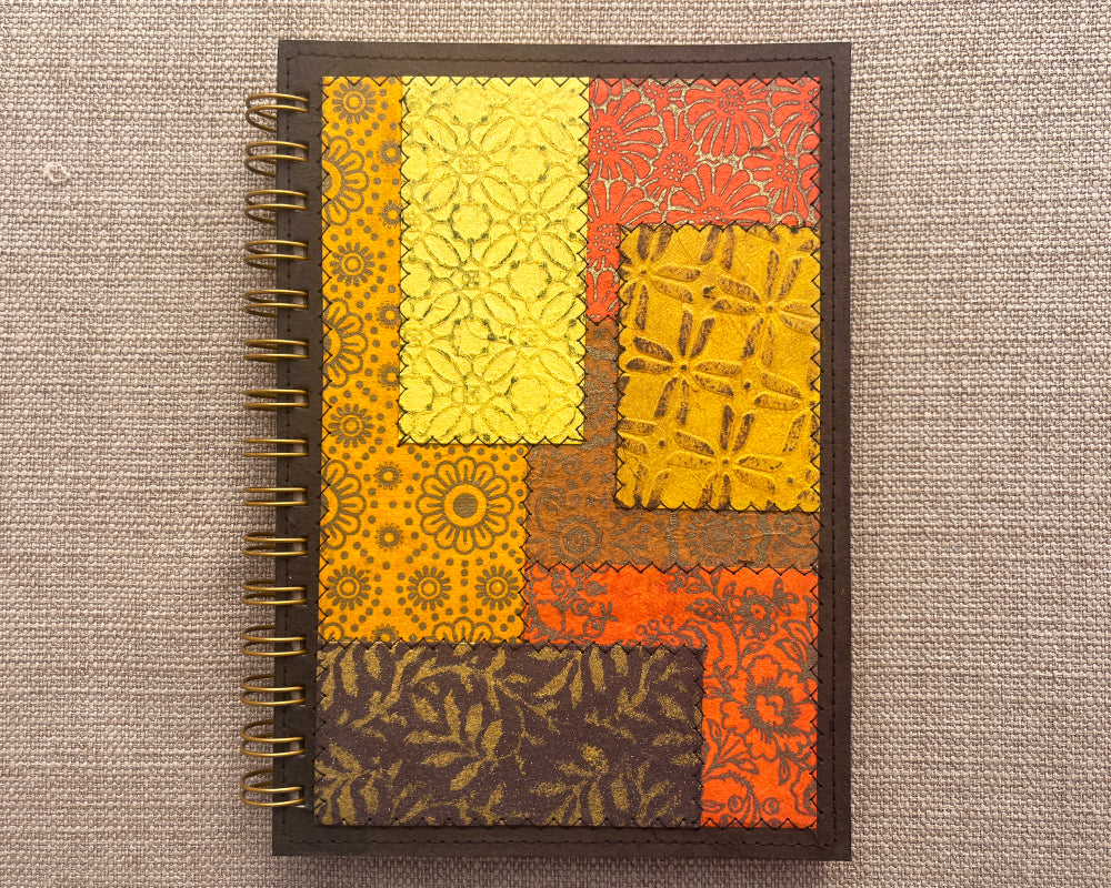 A5 Patchwork Notebook Autumn Colours