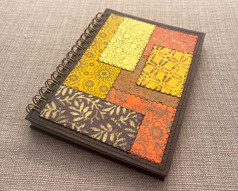 A5 Patchwork Notebook Autumn Colours