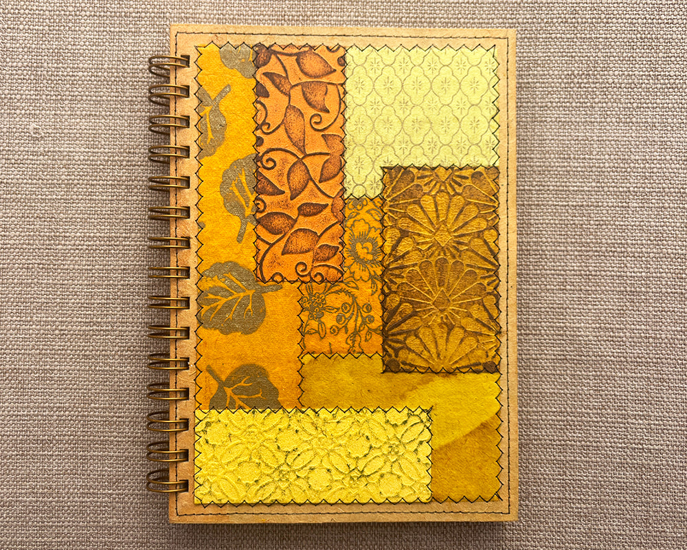 A5 Patchwork Notebook Yellow