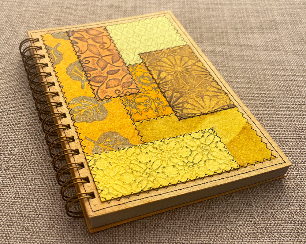 A5 Patchwork Notebook Yellow