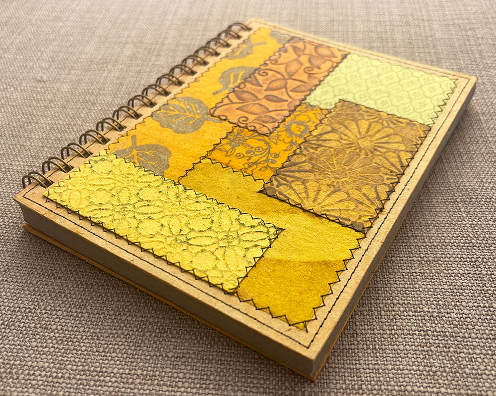 A5 Patchwork Notebook Yellow
