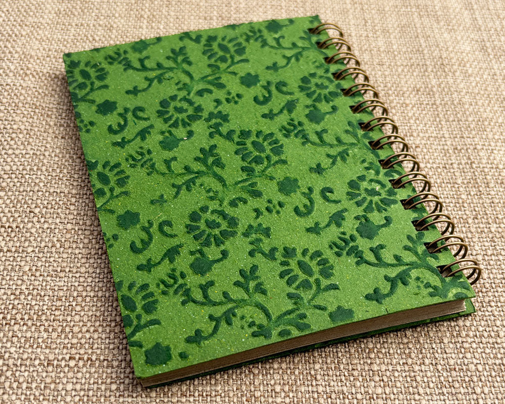 Small embossed notebook - Forest Green