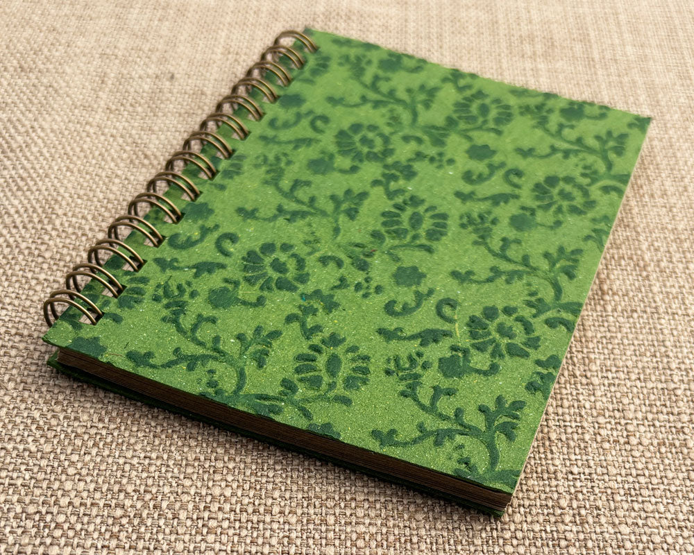 Small embossed notebook - Forest Green