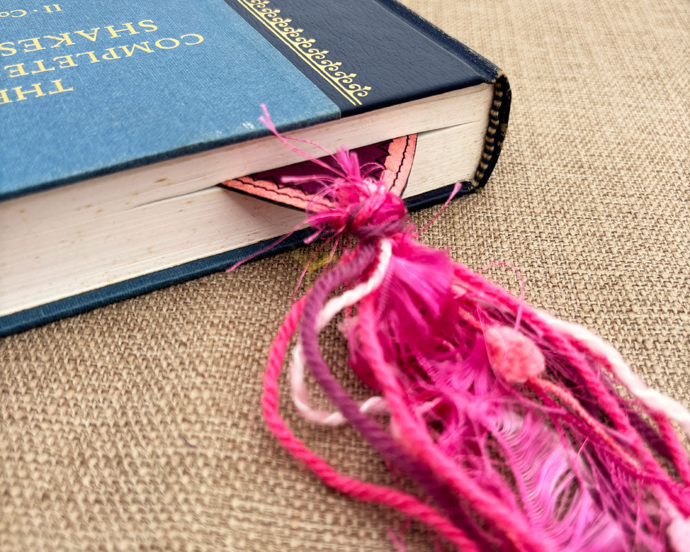 Patchwork Bookmark - Pink