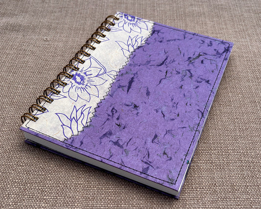 A5 Notebook Purple Flower