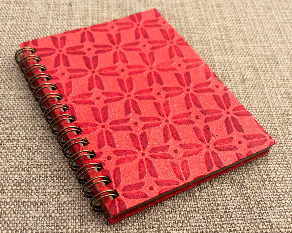 Small embossed notebook - Red