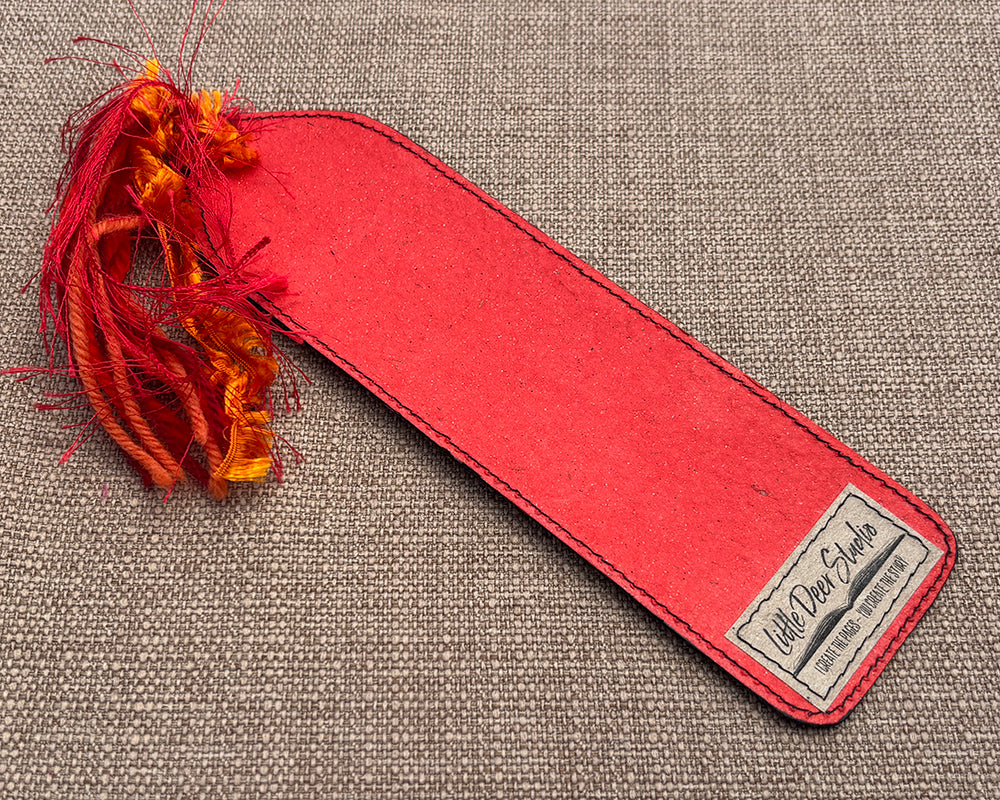 Patchwork Bookmark Red