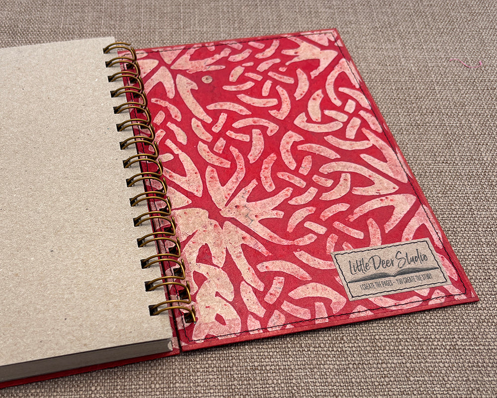 A5 Notebook Red wax