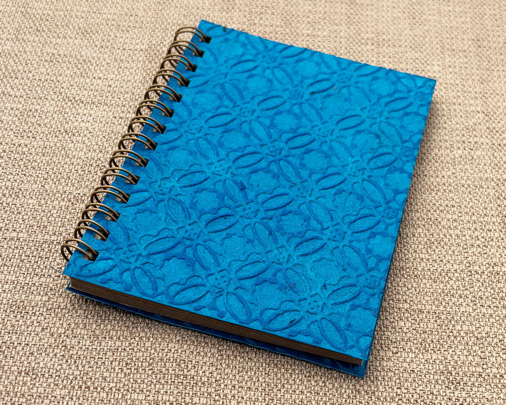 Small embossed notebook - Turquoise