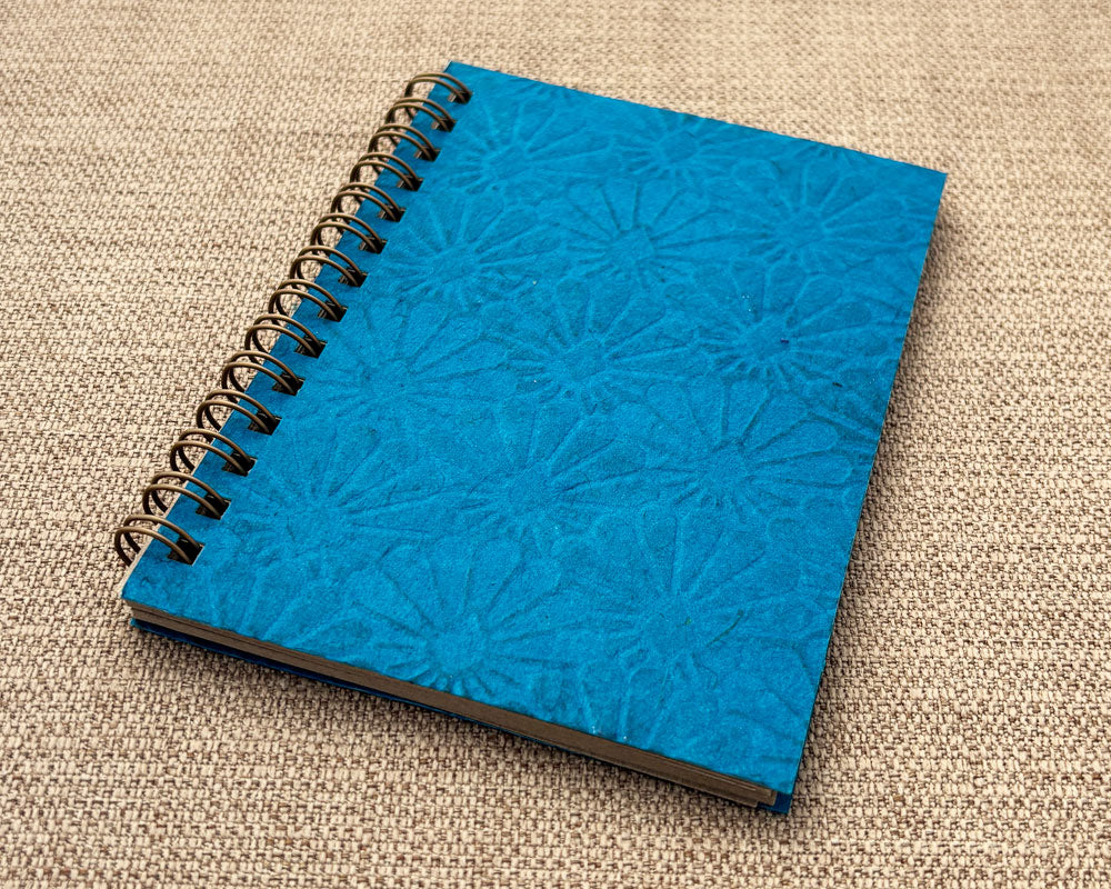Small embossed notebook - Turquoise