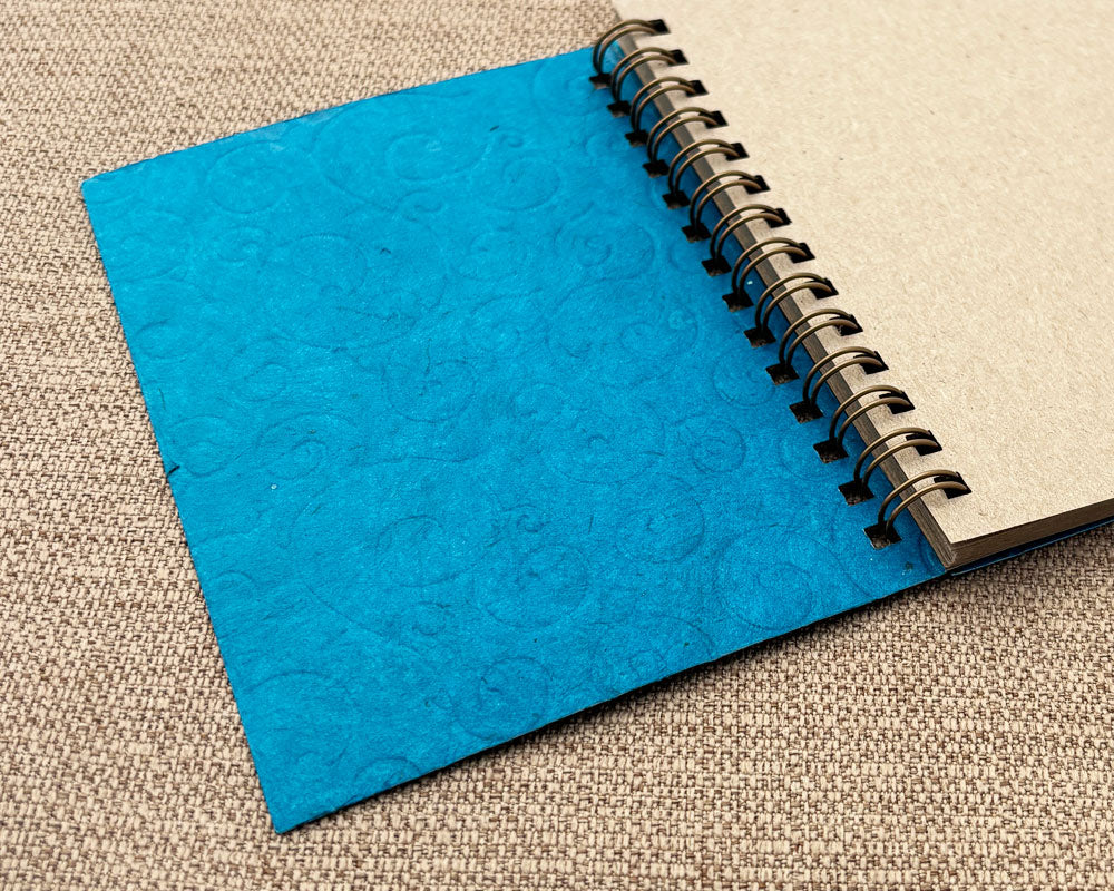 Small embossed notebook - Turquoise