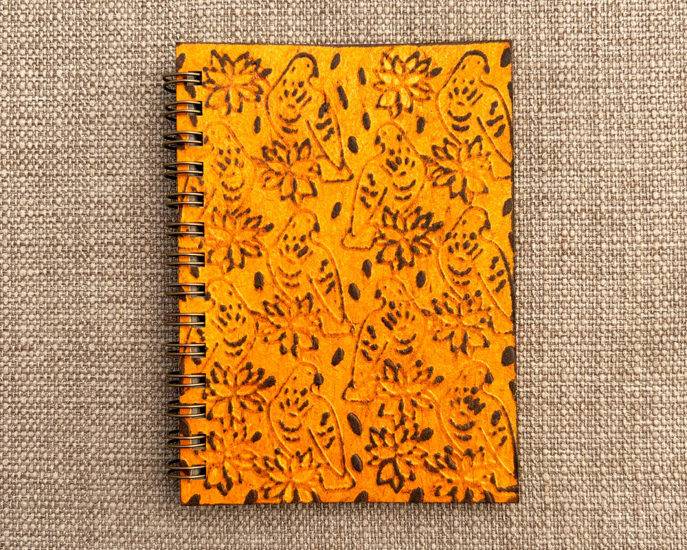 Small embossed notebook - Golden Yellow