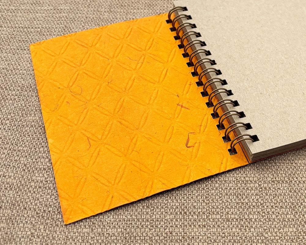 Small embossed notebook - Golden Yellow