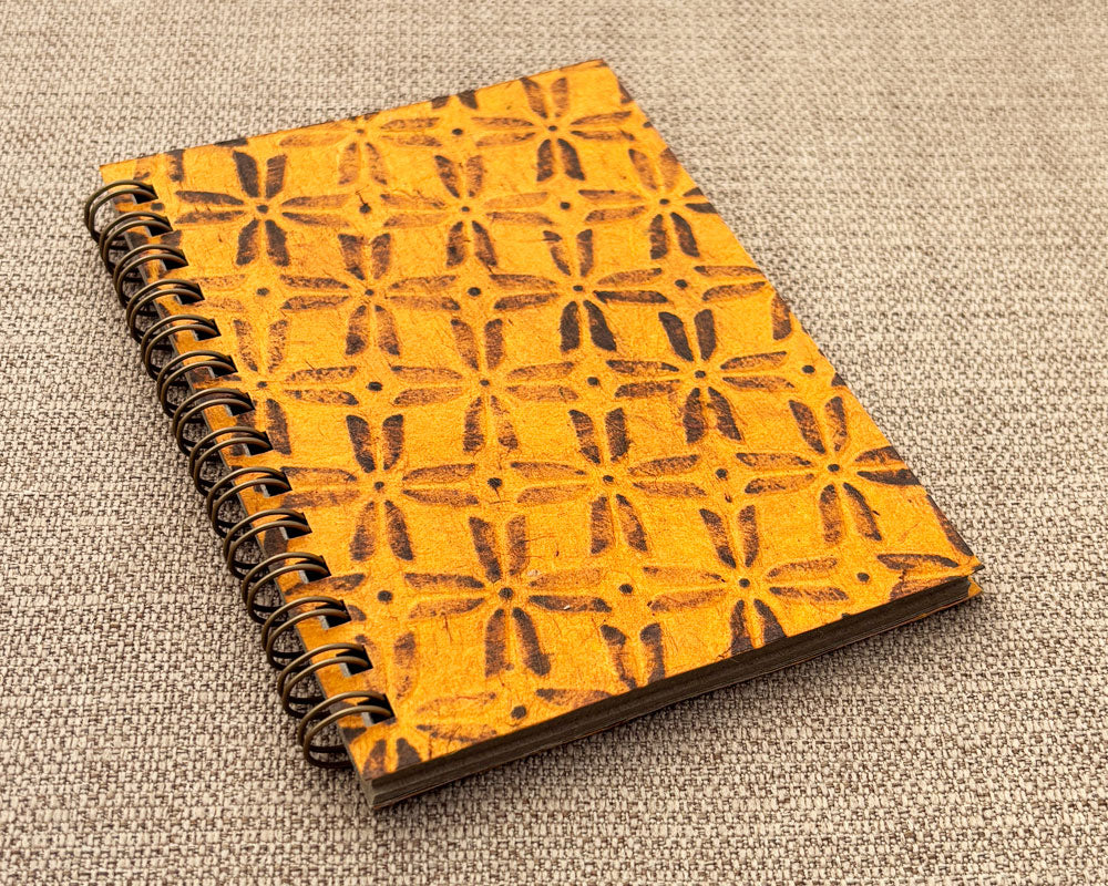 Small embossed notebook - Golden Yellow