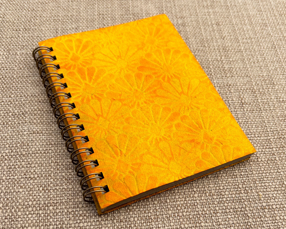 Small embossed notebook - Golden Yellow
